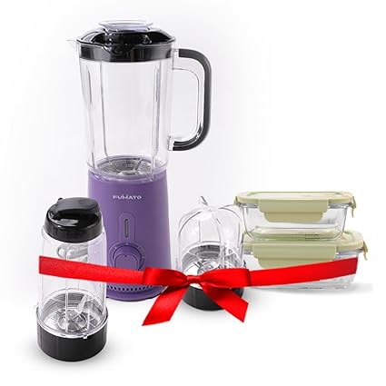 The Better Home Fumato's Kitchen and Appliance Combo|Nutri blender with Air Tight Glass Food Container 680+410 ml |Food Grade Material| Ultimate Utility Combo for Home| Purple
