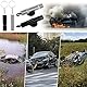 Sandiyago 2 Stück Gurtschneider Notfallhammer, 2 in 1 Nothammer Auto mit Gurtschneider, Sicherheitshammer mit Testglas zum Üben, Notfallhammer Auto mit Gurtschneider für Auto und Busse(Schwarz+Silber)