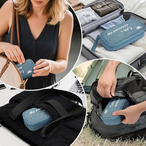 Image of apollo walker Insulin Cooler Travel Case with Ice Packs and Insulation | TSA Approved Includes 2 x 90g ice packs for 9-hour cooling insulin pens & syringes for Diabetics to Carry (Light Blue)