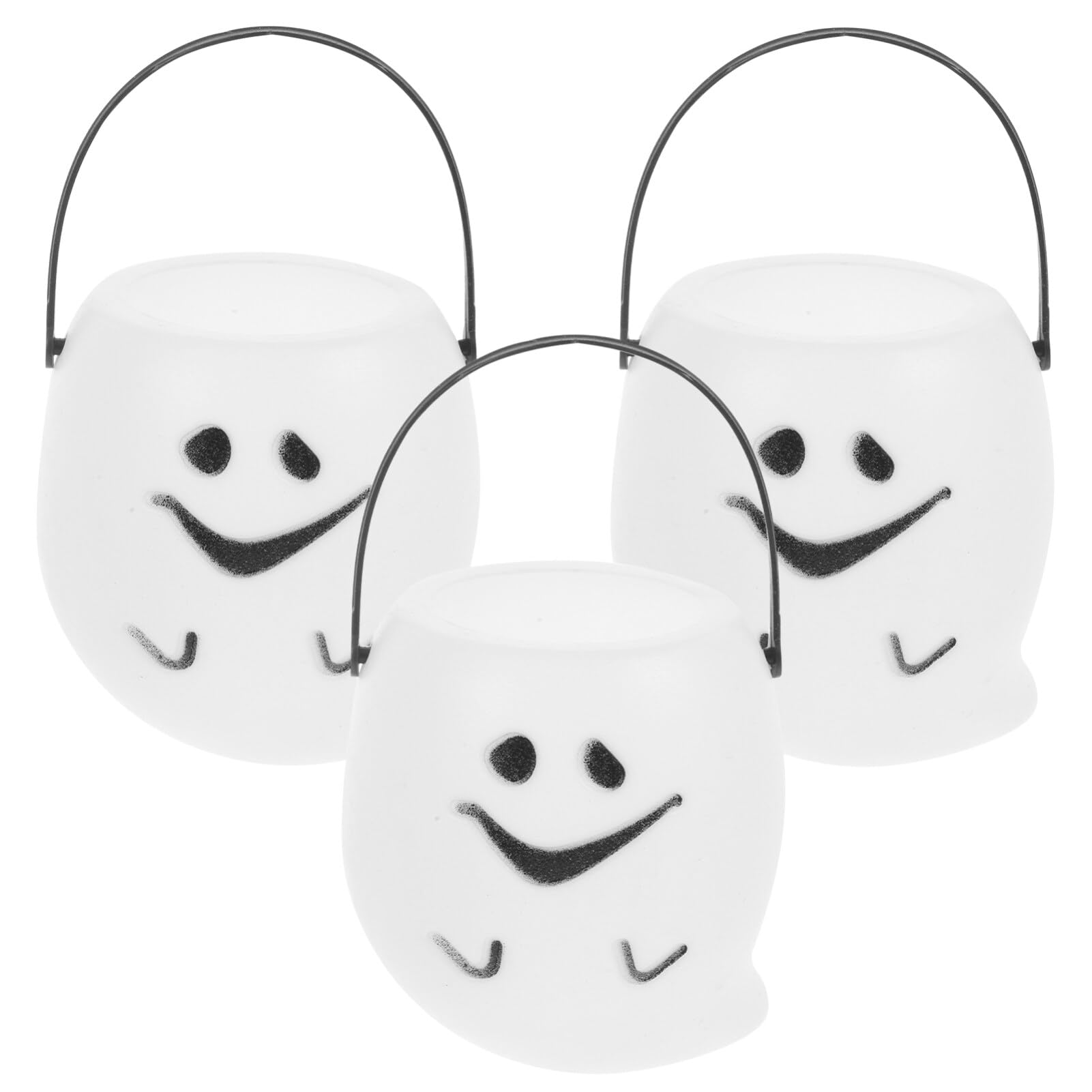 ibasenice Halloween Candy Bucket Halloween Candy Holder Cute Ghost Candy Bucket Trick or Treat Bucket Ghost Candy Bowl Decor for Halloween Party