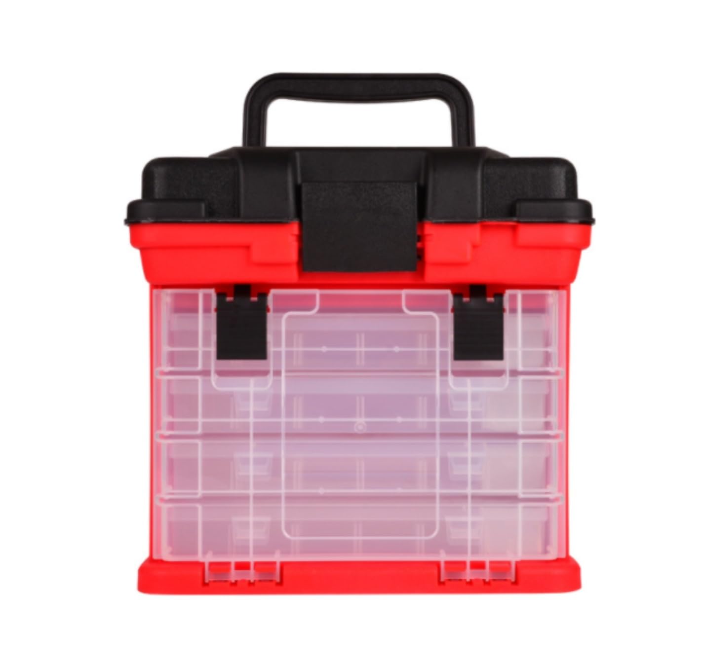 Lure Tackle Box Containers Outdoor Sea Fishing Gear Box Bait Tool With Plastic Handle Suitable For And Saltwater Fishing Gear(Rosso)
