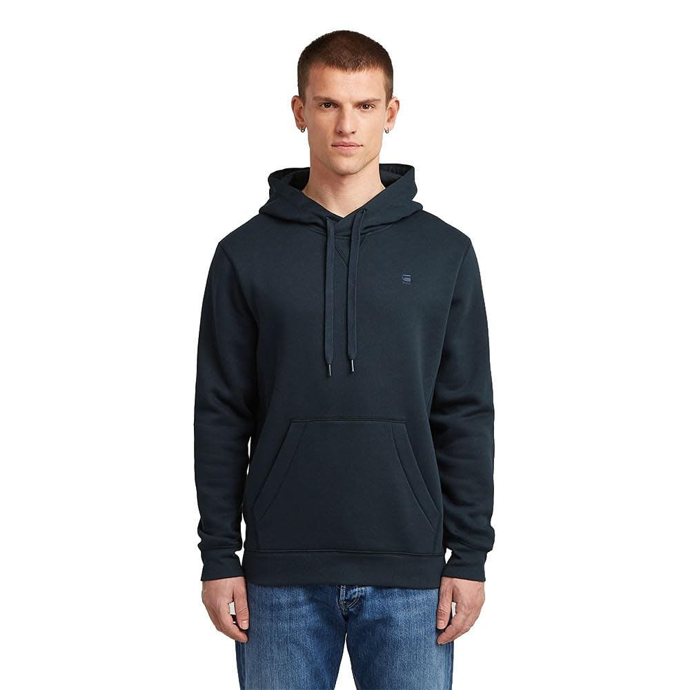 G-STAR Premium Core Hooded Sweater, Felpa Con Cappuccio Uomo, Blu (Salute D16121-C235-C742), M-image