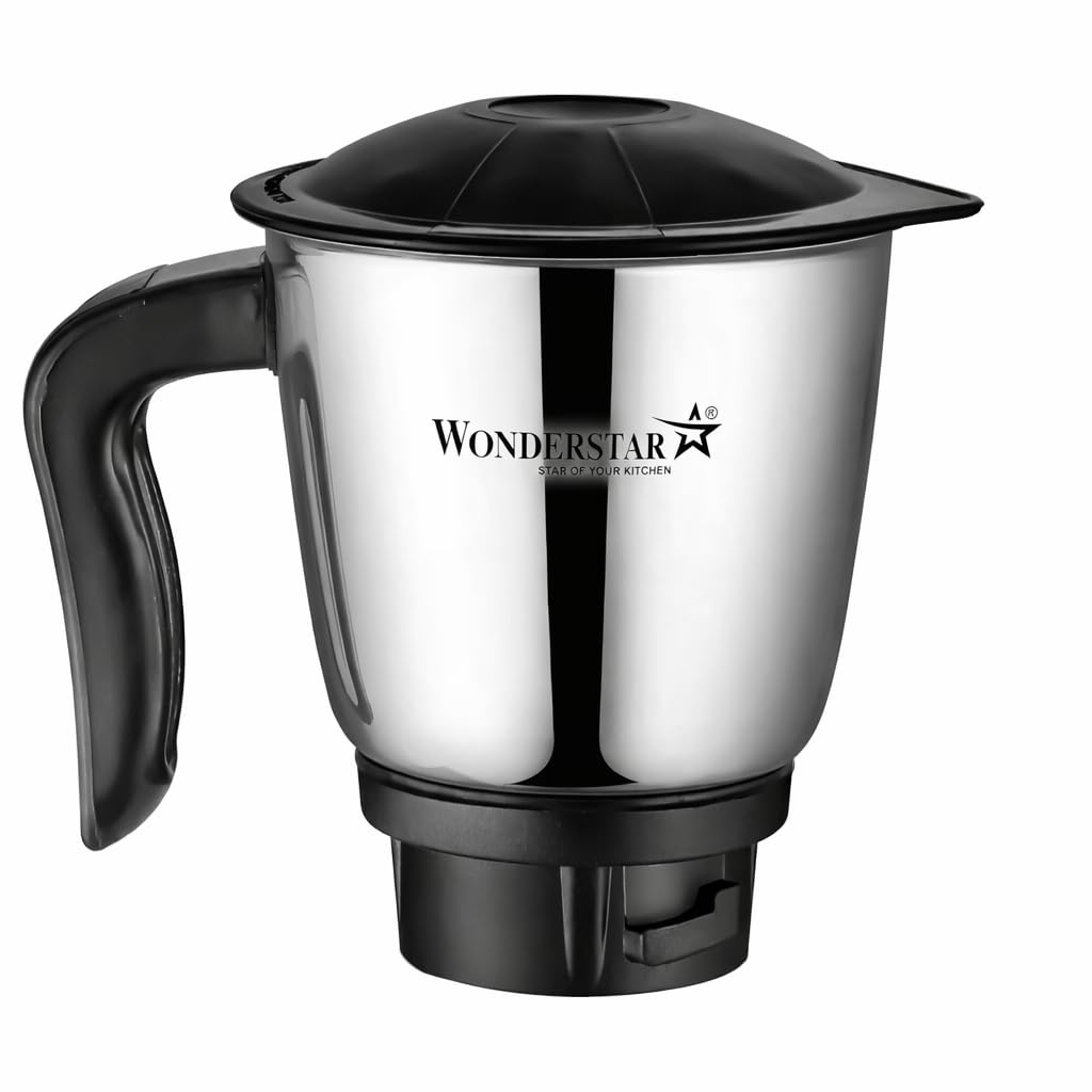WONDER STAR 1 Litre Stainless Steel Mixer Grinder Jar compatible with Vidiem Aster, Aria & Victor, 304 SS Blade, Virgin ABS Base, 3-Leg Tri-Lock Nylon Coupler-image-21