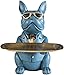 Produktbild Key Bowl, Candy Bowl, Harz Cool Dog Skulpture Bulldog Decoration Statue Storage Box Coin Bank Entrance Key Snack Holder Modern Art Statue Home Desktop Ornament Decoration (Blau) (Color : Blu)