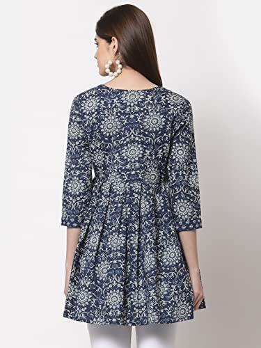 Image of KBZ Women's Cotton Printed Regular Flared Top