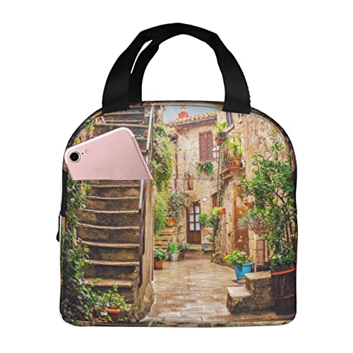 XVBCDFG Bolsa de almuerzo de calle italiana Oficina al aire libre Papel de aluminio portátil Aislamiento grueso y bolsa Bento de mantenimiento fresco