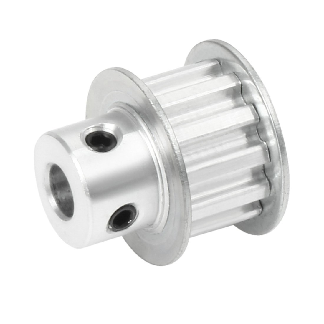 Aexit Aluminum XL Electrical equipment 12 Teeth 6.35mm Bore Timing Belt Idler Pulley Flange Synchronous Wheel for 10mm Belt 3D Printer CNC