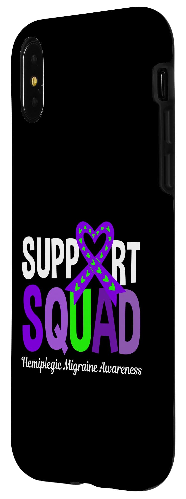 iPhone X/XS Support Squad Hemiplegic Migraine Awareness Ribbon Case - Image 2