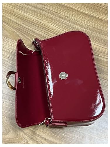 OYOANGLE Women's Leather Flap Square Shoulder Bag Adjustable Strap Buckled Vintage Elegant Purse Handbags Underarm Bags2