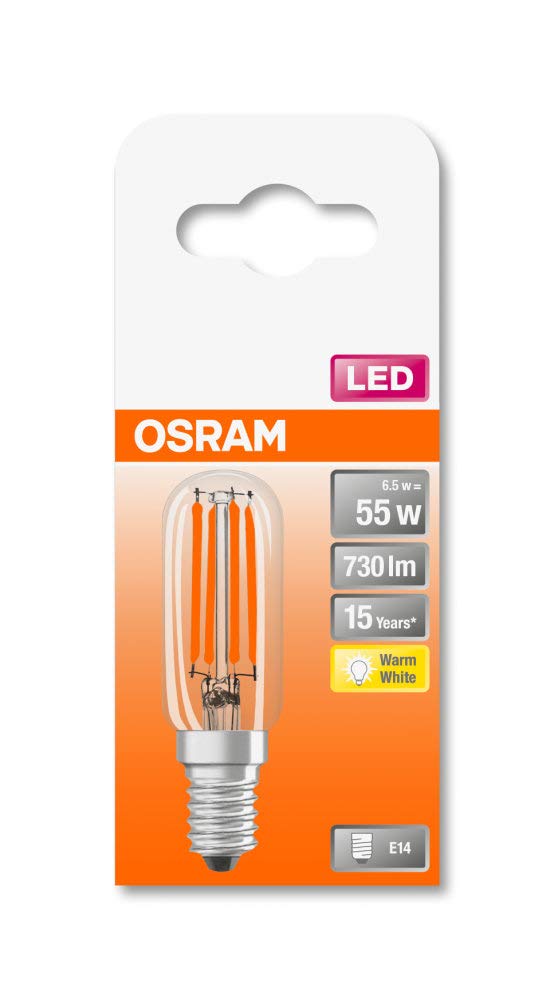 OSRAM LED SPECIAL T26 Lote de 10 x Bombilla LED E14, 6,50W , 55W equivalente a, 2700 K , Blanco cálido