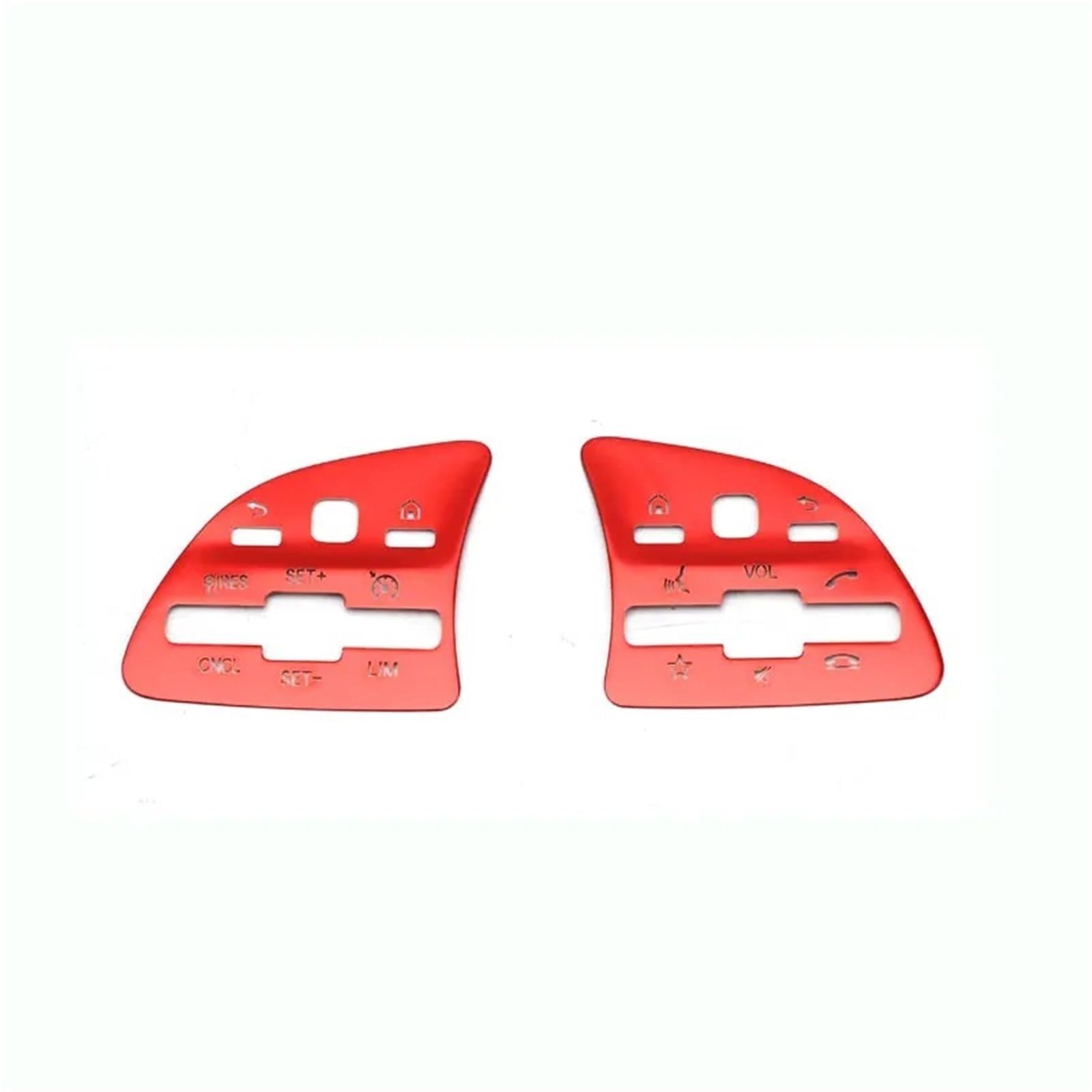 Interior Button Decals Compatible with Benz for E Class for W213 for E200 E260 E300 2019 2020 Car Sticker Steering Wheel Button Trim Cover Accessories(Red)