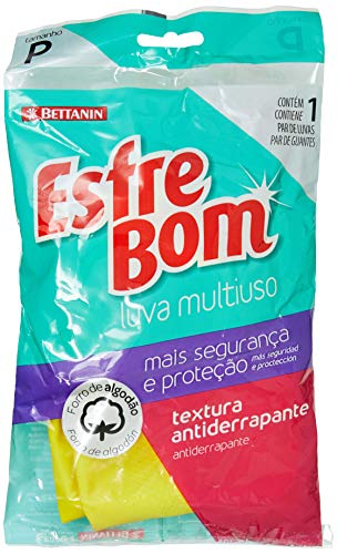 Luva Látex Multiuso, Cor Amarela, Linha EsfreBom, Bettanin