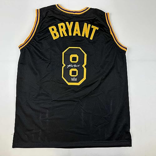 Facsimile Autographed Kobe Bryant #8 Black Mamba Los Angeles LA Reprint Laser Auto Basketball Jersey Size Men's XL