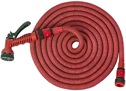 Beorol Expandable Magic Garden Hose with Sprayer, 15m, Red