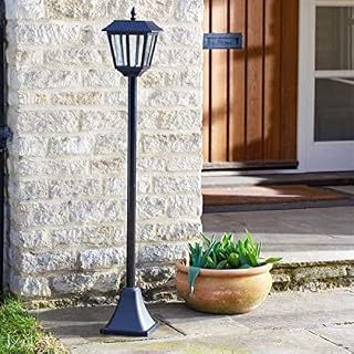 Garden Mile® Super Bright 1.3m Super Bright Solar Powered Victorian Style Lamp Post Outdoor Lighting Garden Lamppost Lamp Pathway Driveway Traditional Lantern 20 Lumen Outdoor Path Light Tall Lighting