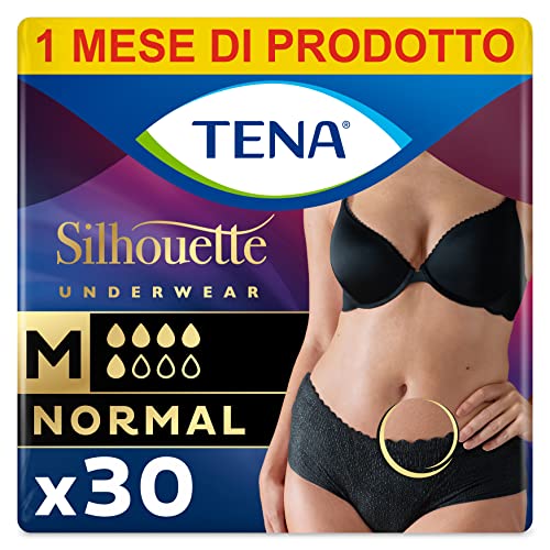 Tena Silhouette Noir, cintura baja, talla M, 30 braguitas