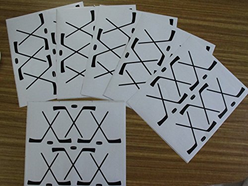 Set de 36 Vinilos Decorativos de Hockey en Negro miniatura 4