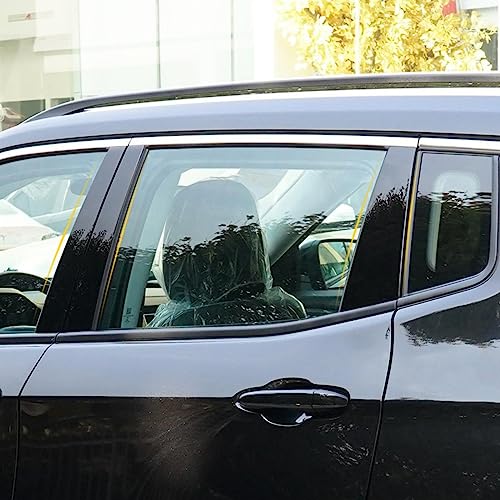 Kit molduras pilar central Jeep Compass 2007-2016 vinilo ventana 6PCS 3