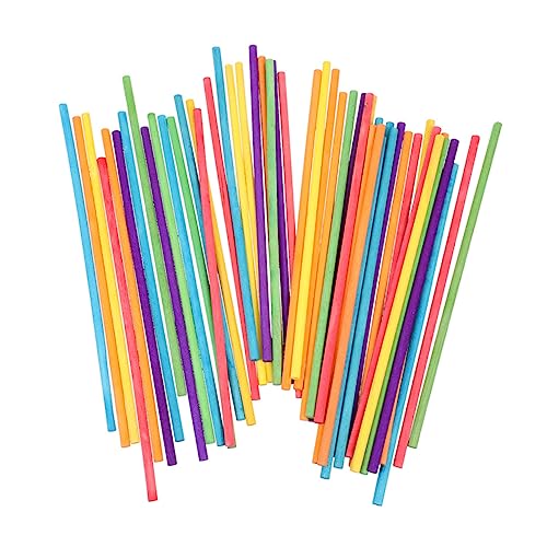 ULDIGI Portable Rhythm Sticks 50pcs Set for Kids Wooden Drumsticks Colorful Musical Toys
