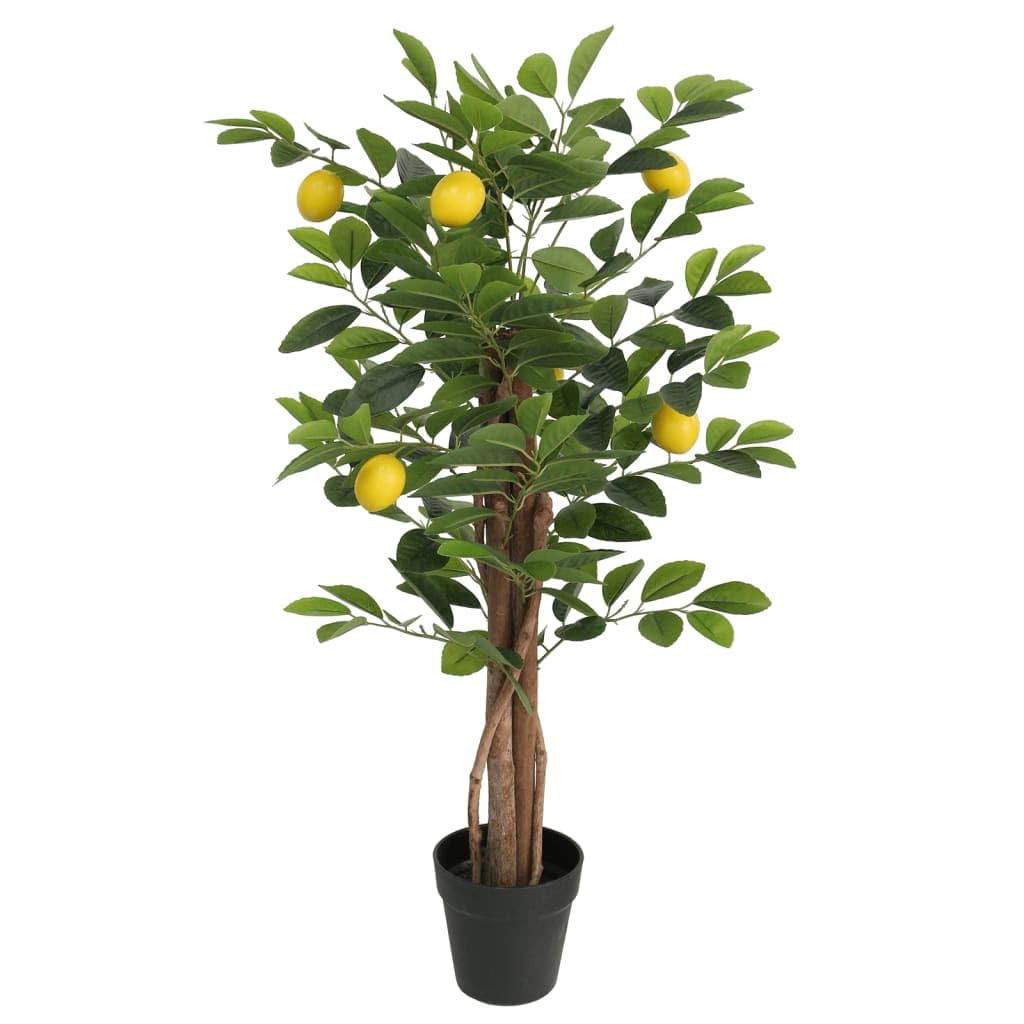 vidaXL Limonero Artificial con 3 Troncos PP Verde 85 cm