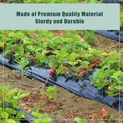 Cobenga 100 Stück U-förmige Gartenheringe, 150 mm, U-förmige, robuste Unkrautvliesheringe, verzinkter Stahl, Metall-Gartenheringe, Kunstrasenheringe, Stifte für Unkraut, Gewebe, Matten, Kunstrasen