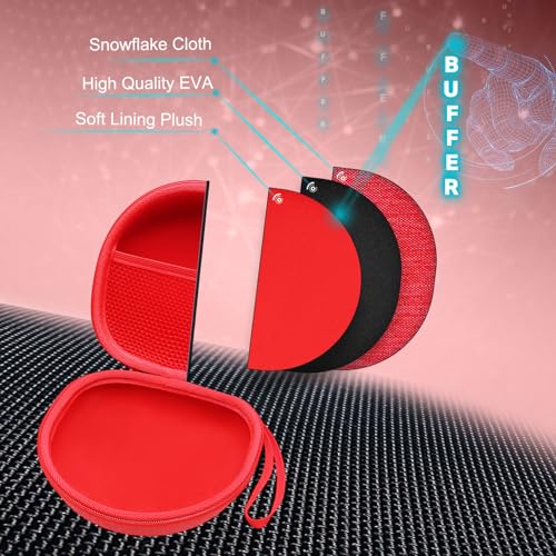 Image of Headphone Headset Case for Beats /JBL /JLab /TOZO /BERIBES /Picun /KVIDIO Noise Cancelling Over-Ear Foldable Headphone (Red)