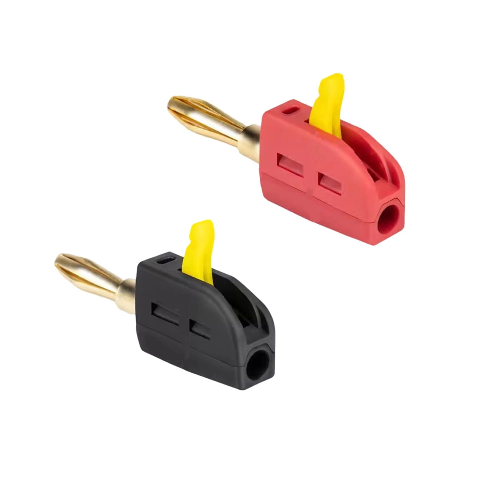Woedpez Red And Black Banana Jacks 4Mm 32A Capacity Connection Gold Plated Speakers Cable Wire Pin Banana Plugs Connector Speakers Plugs