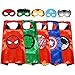 Gream baby Superhero Capes with Masks Dress up Costumes for Boys Birthday Party Favors for Kids (5 Sets)