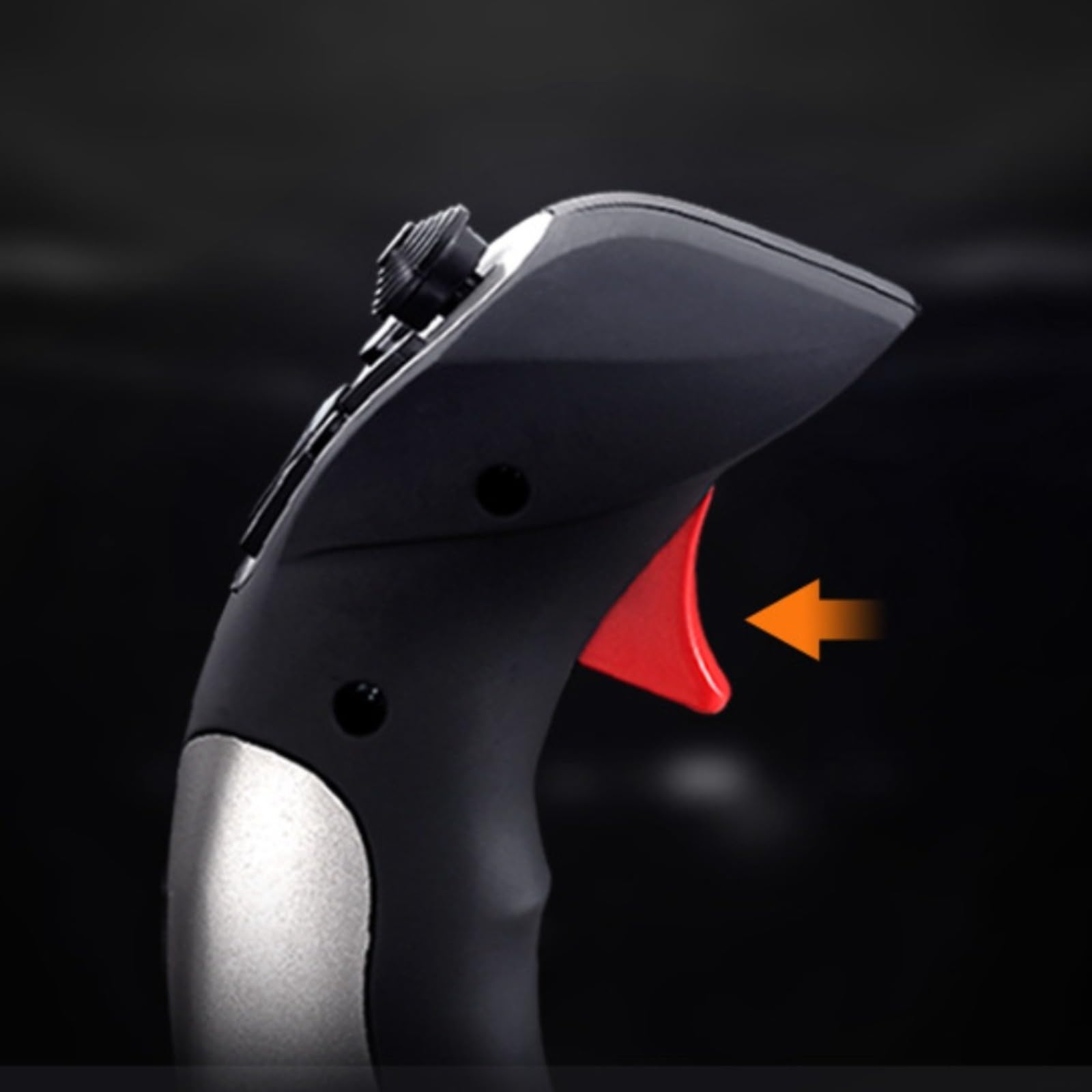 Opatiny Controller joystick per simulatore di volo per PC, manico in ABS, volo immersivo, per design compatto, 22,5 x 19 x 25 cm, nero
