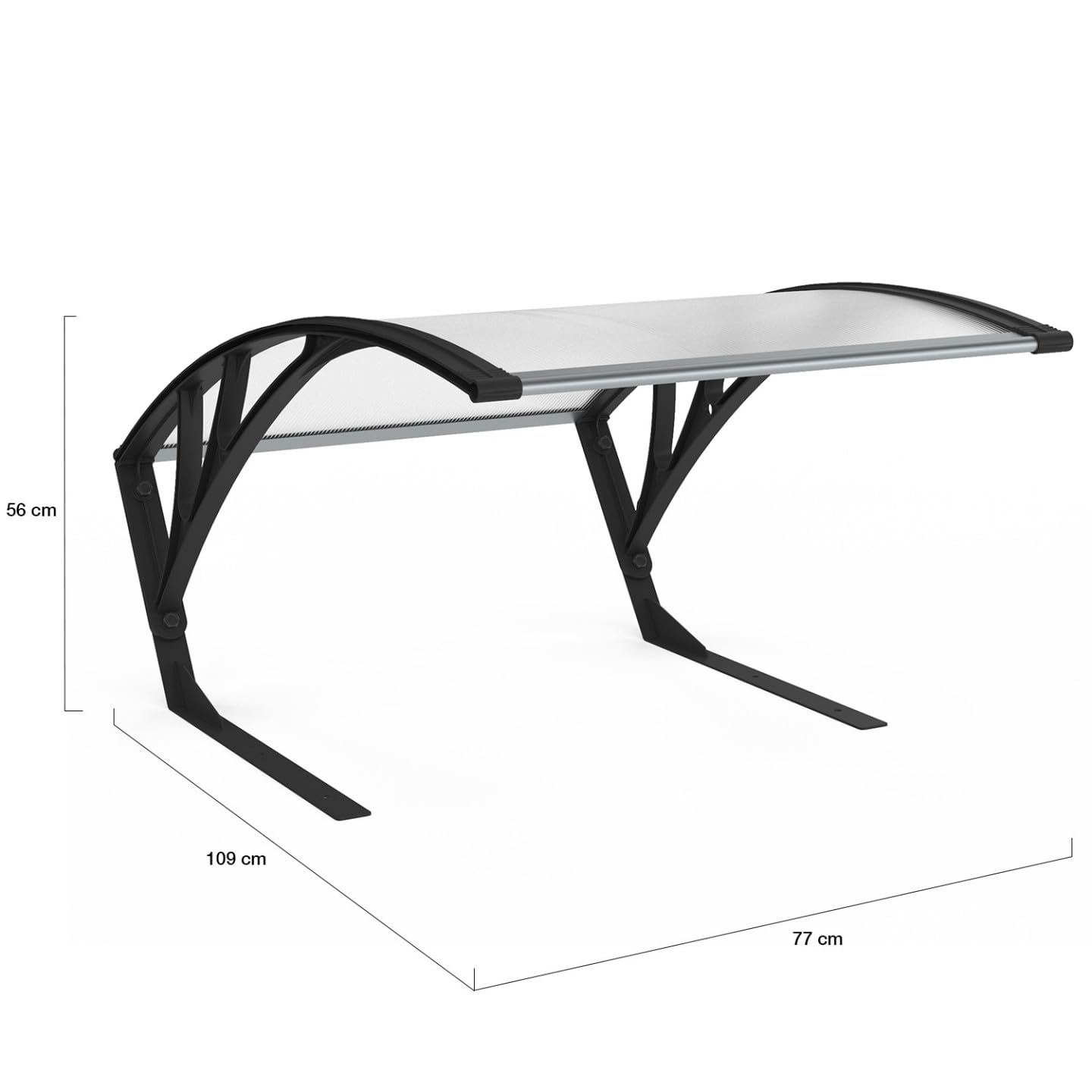 IDMarket - Toit de Protection UV en Polycarbonate pour Robot Tondeuse Gris Anthracite