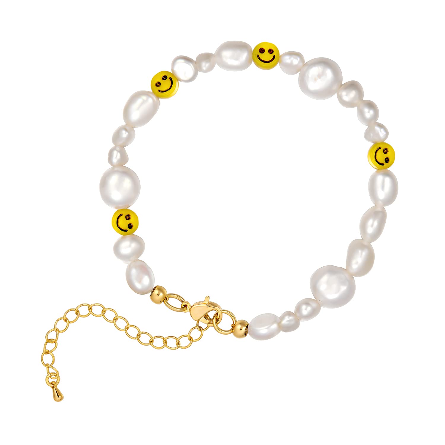 Smiley Face Pearl Necklaces 