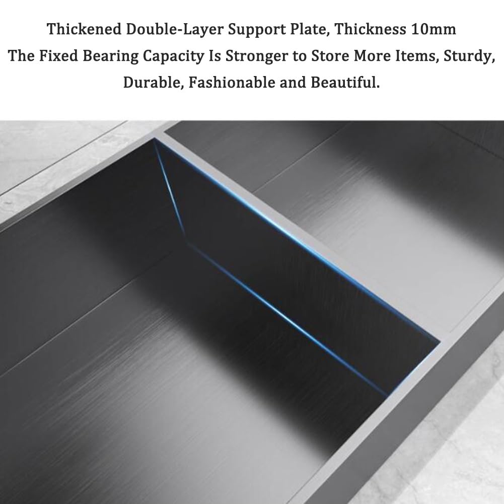 Nicho de baño empotrado de acero inoxidable de varios niveles, organizador de almacenamiento de ducha para champú y artículos de tocador, estante montado en la pared, resistente al óxido