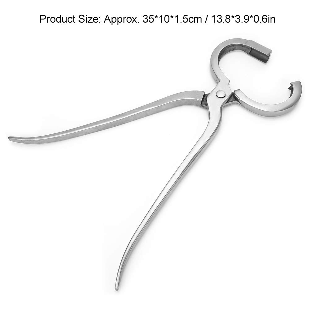 Alicate para nariz de ganado, herramienta metálica de instalación de anillos nasales para ganado con mecanismo de palanca, mango ergonómico para un manejo fácil de bovinos y vacas,