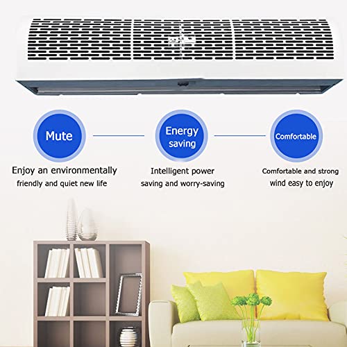 Luchtgordijnmachine, Multi-size Wit Metalen Paneel Luchtgordijnventilator Stofdicht Warmte-isolatie Luchtgordijnmachine… - Image 5