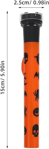 Miniatura 3 de 3 lámparas de proyector de linterna de Halloween con patrones de calabaza y fantasma, antorcha de metal para iluminación, accesorio aterrador