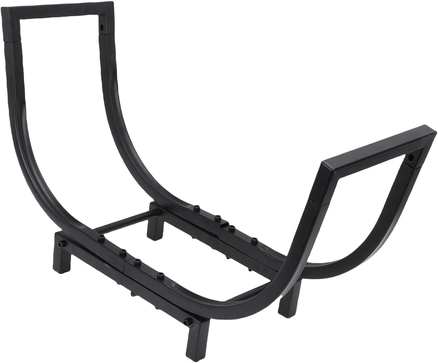 Firewood Rack Outdoor Indoor, Large Capacity Metal Wood Pile Storage Organizer Fire Log Holder Stand Tool for Fireplace