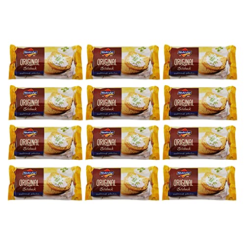 12er Pack Original Neukircher Zwieback (12 x 100 g) herzhaft & knusprig leicht verdaulich vollmundiger Geschmack