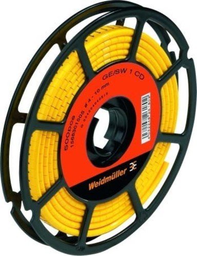 WEIDMULLER Wpk Marqueur 2 4 Jaune Noir pour organiser vos armoires électriques pack de 500