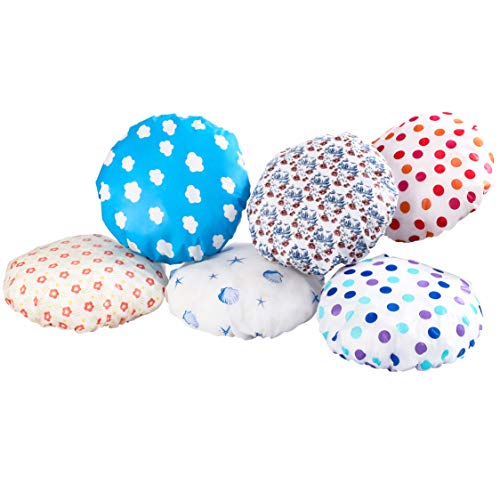 Shower Cap,shower caps for women reusable,8-Pack waterproof shower cap,large shower cap,shower cap for women,kids shower cap.