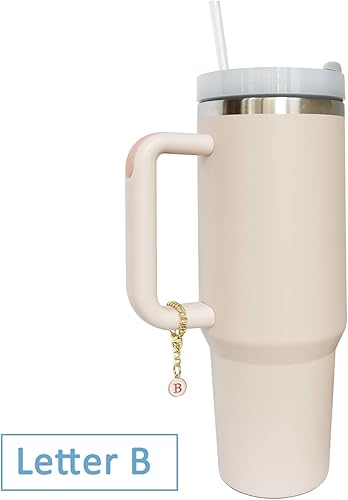 Miniatura 10 de Wabogove Accesorios de dije de letra para taza Stanley, 2 unidades, identificación con nombre inicial personalizado para vaso Stanley
