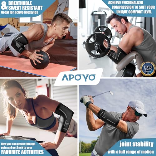 Image of APOYO Tennis Elbow Brace for Women & Men, Workout and Everyday Use (Large) (Pack of 2)