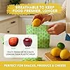 Beeswax Wrap Storage Bag by BeeBAGZ | Made In Canada | Reusable Food Storage Bags, Pack of 3, Plastic Free Biodegradable Food Wrap Alternative, Starter Pack, 1 Small + 1 Medium + 1 Large, (Green) #3