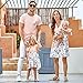 Matching Family Outfits, Mommy and Me Floral Printed Dresses Pink Tshirt Short Sleeve Matching Outfits