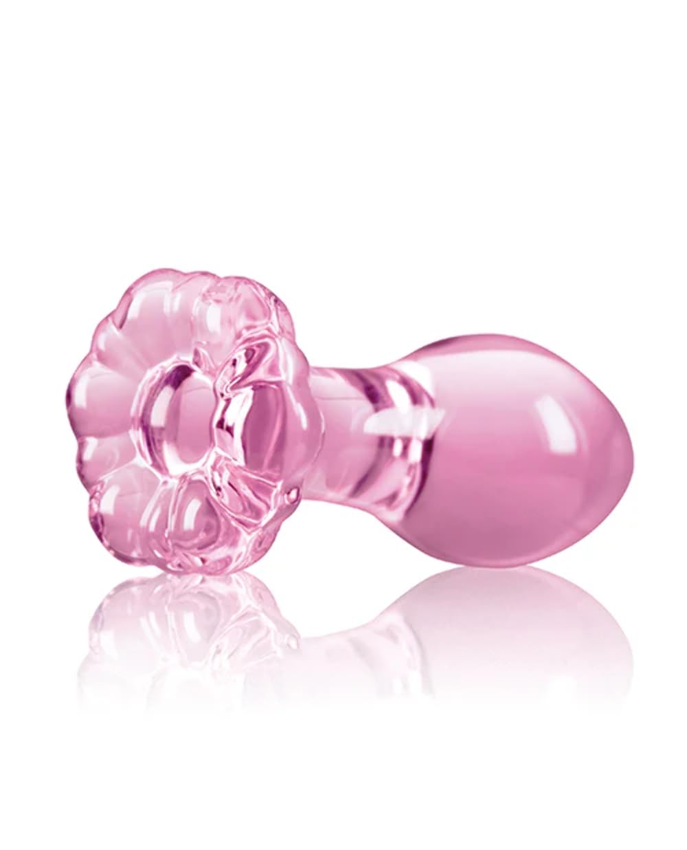 glass flower anal plug Pink Rose Glass Anal Plug main image 1