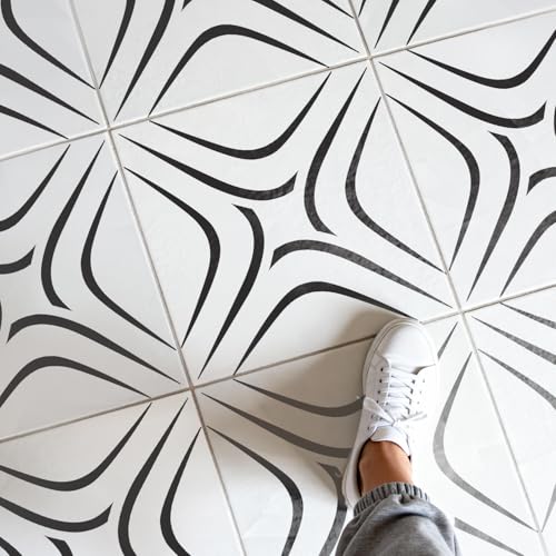 Plantillas grandes para piso 4 piezas 12"x12" para pintar pisos, azulejos grandes para piso, plantillas para concreto, patio y paredes (F12) miniatura 1