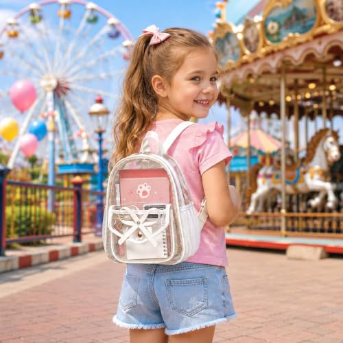 Image of I IHAYNER Girls Bowknot Cute Leather Backpack Mini Backpack Purse for Women