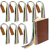 10Pcs Bible Ribbon Bookmark Multi Ribbon Page Marker Bulk Artificial Leather Book Markers,Colorful Ribbon (10)