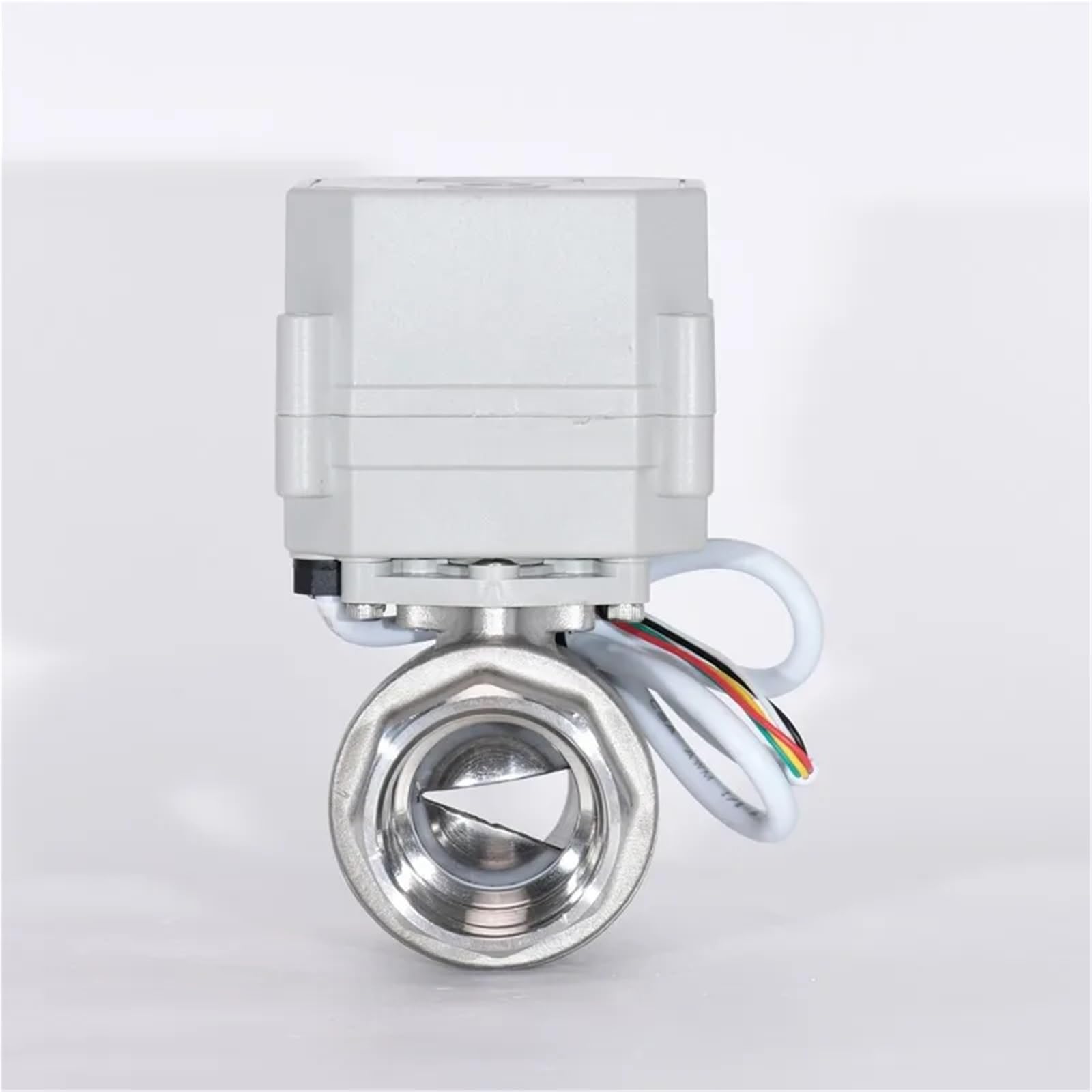 Válvula moduladora tipo V DN25 SS304 con entrada de 4-20mA para control automático de flujo