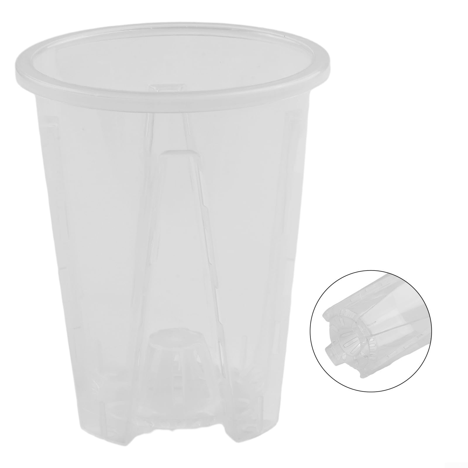Set Da 10 Vasi Per Piante In Plastica Trasparente Con Fori Di Drenaggio - 4 Misure (da 7,6 Cm A 17 Cm) - Ideali Per Orchidee, Piante Grasse, Erbe - Uso Interno/Esterno