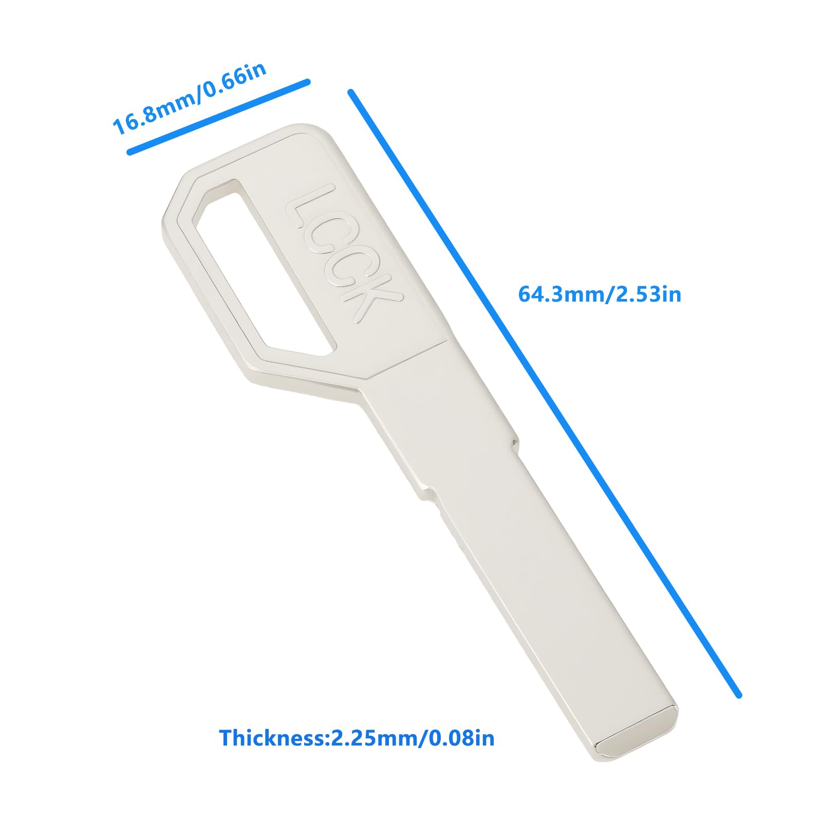 LT Easiyl 4 Pcs Fingerprint Password Lock Key Blanks 7.8x2.25mm Suitable for Locks with Super D Architecture - Image 4